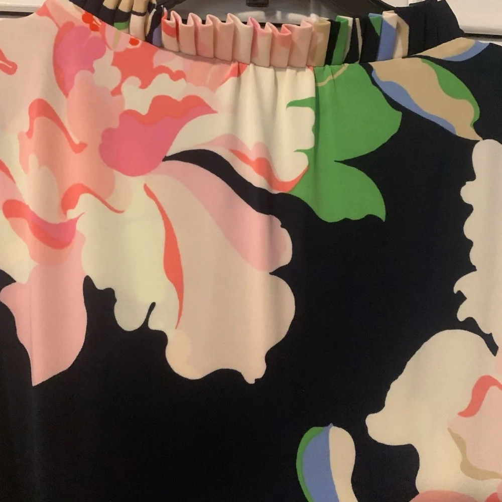 PRICE DROP⬇️⬇️⬇️ Floral Sleeveless Maxi Dress - Navy, Pink, Green - Picture 9 of 9